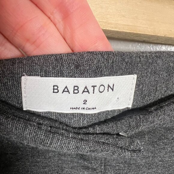 Aritzia Babaton Ilana Ponte Pants Size 2 Gray Stretch Work Career Office Cropped - Picture 4 of 11